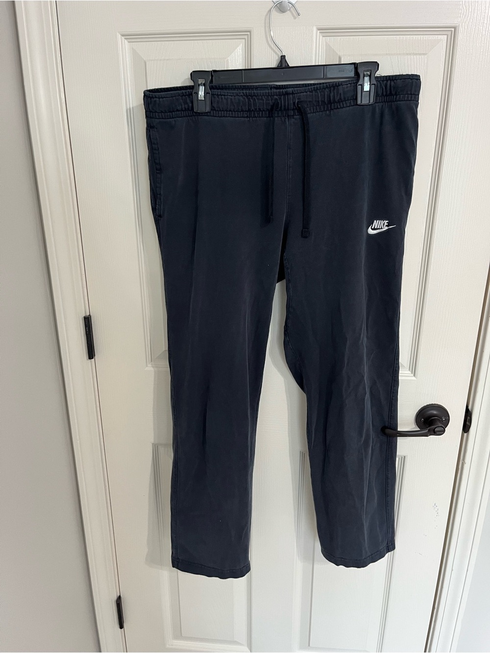 Nike Black Men’s Joggers with White Swoosh Logo